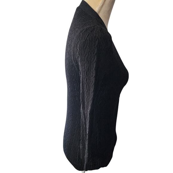 BCBG Women's Black One Button Closure Sweater Size Small - Picture 2 of 6